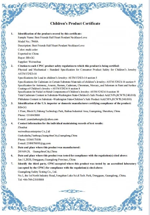 Best Friends Half Heart Pendant Necklace for Children, Kid's Best Friend Jewelry,Friendship Gift Girls BFF Necklaces-Love